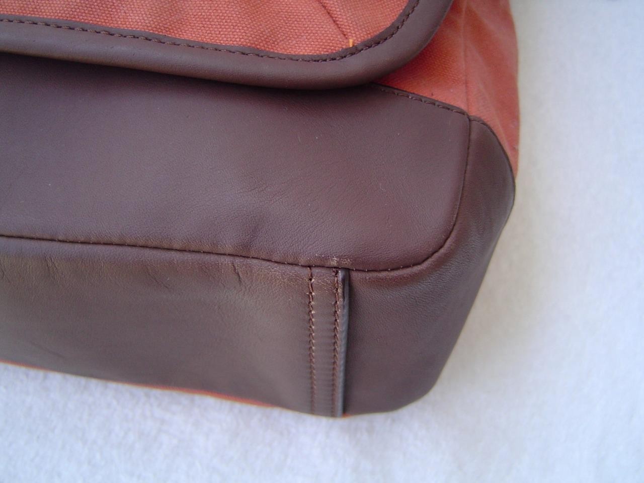 AUTHENTIC COACH MENS CAMDEN ORANGE CANVAS LARGE MESSENGER BAG #70829 VGC