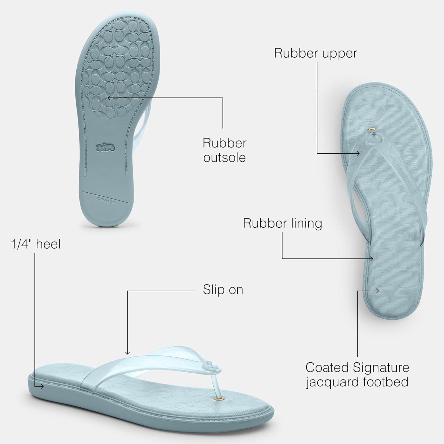 Coach Jelly Flip-Flops