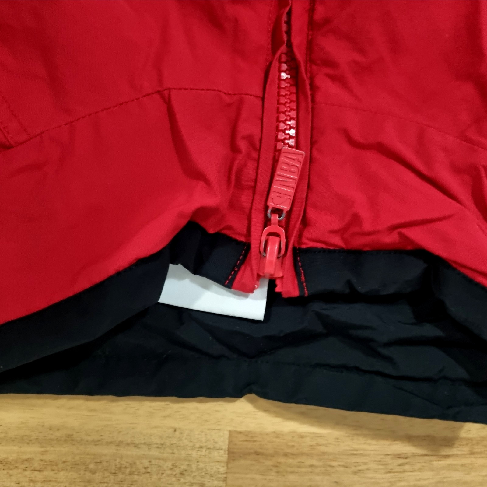 Chicago Bulls Bomber Jacket NBA Red Black Colour Block Long Sleeve Men Size M