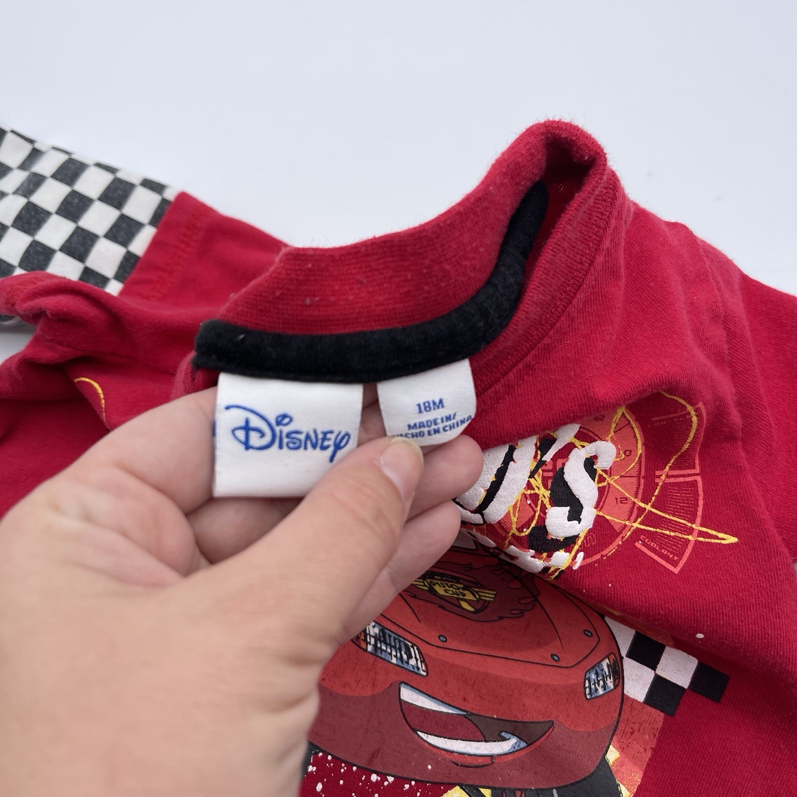 Y2K 2000s Disney Cars Lightning McQueen Long Sleeve T-Shirt 18 Months racing