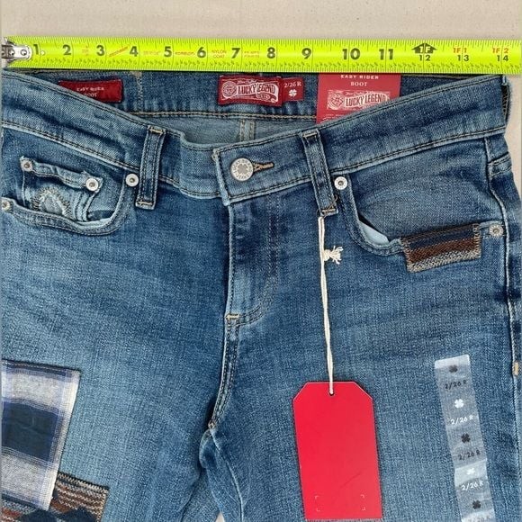 Lucky Legend Easy Rider Jeans. Color: Patch Match Wash. Size 2/ 26 R