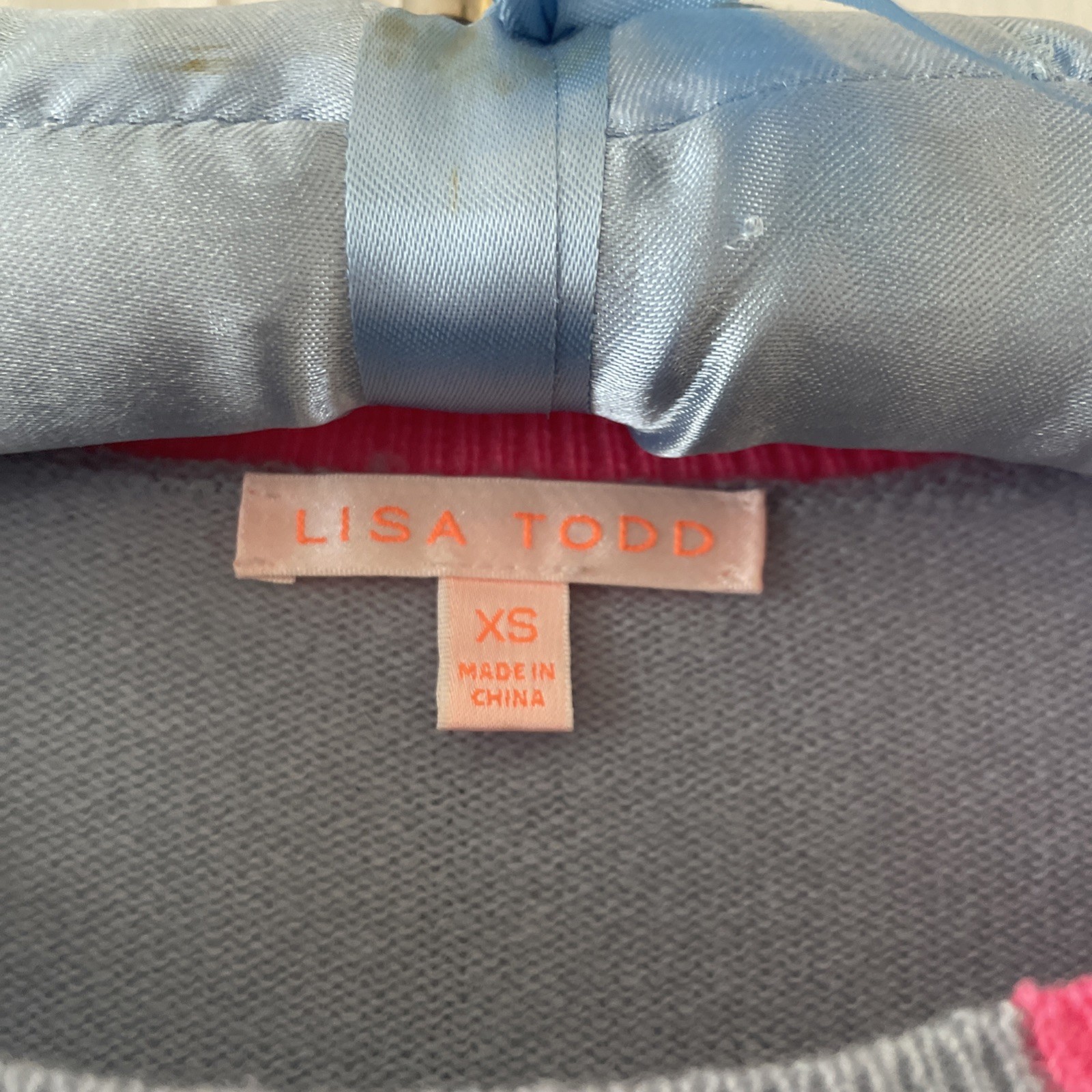 Lisa Todd 10% Cashmere 90% wool Sweater Womens XS Colorblock Striped Super soft