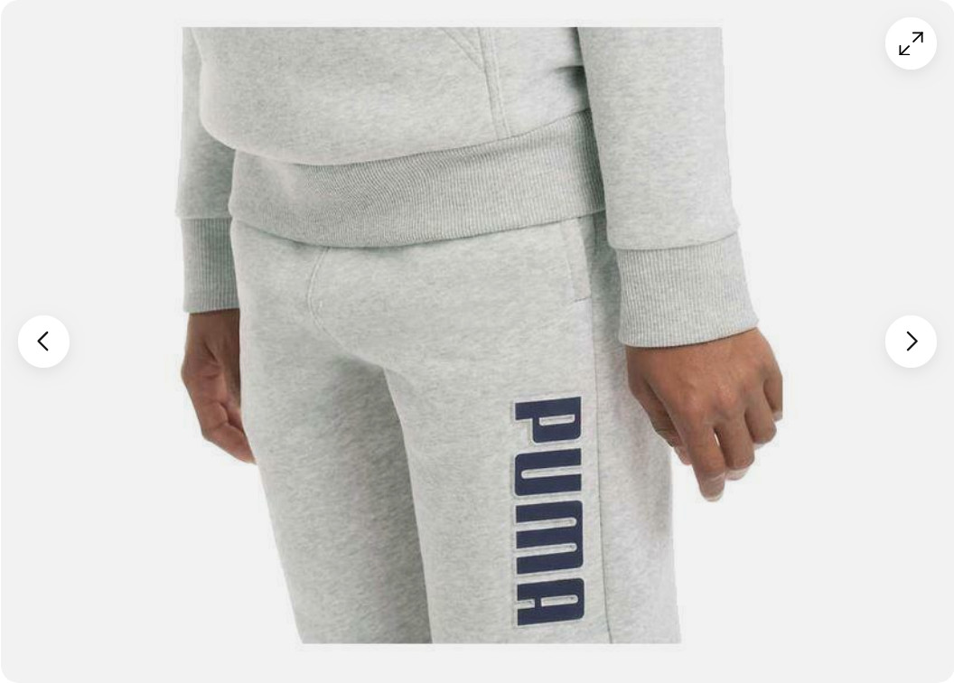 PUMA BOYS FLEECE LINED EMBOSSED LOGO JOGGER PANT(GRAY XS 5/6)NWT