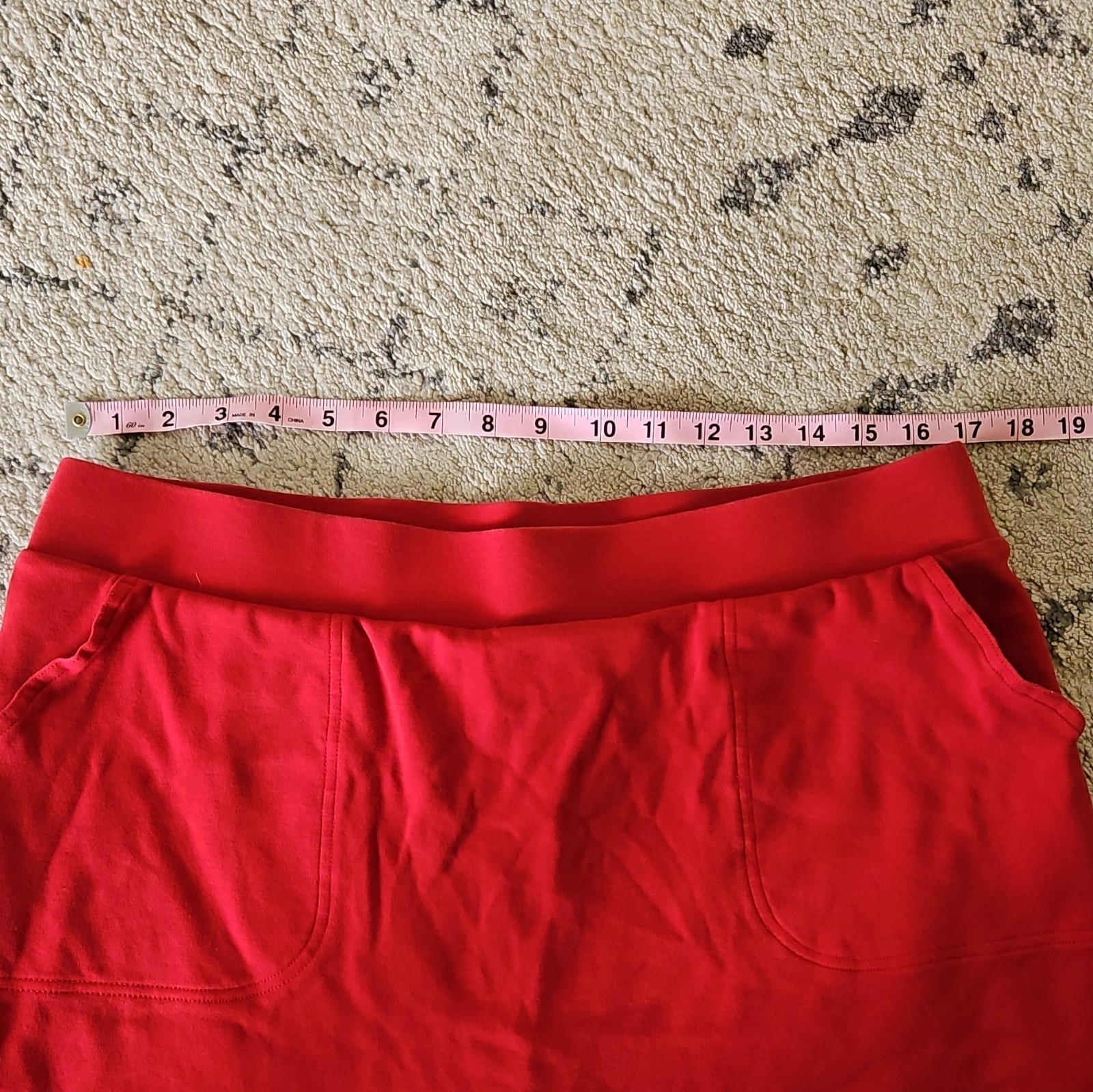 Croft & Barrow Skort Womens Large Red Stretch Casual Skirt Shorts Pockets
