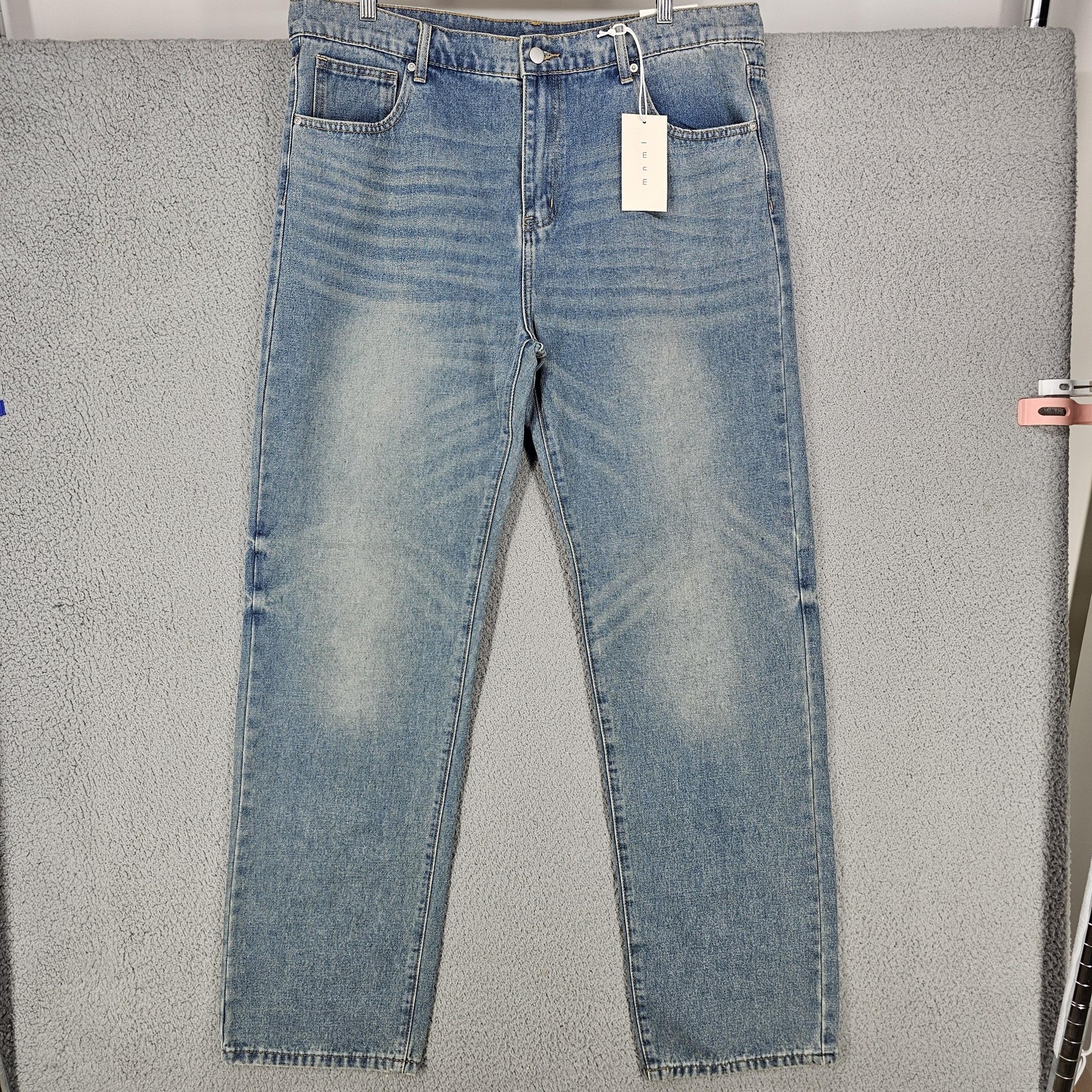 Mnml Jeans Mens 40×34 Blue Skinny Everyday Denim Vintage Wash Straight Cotton