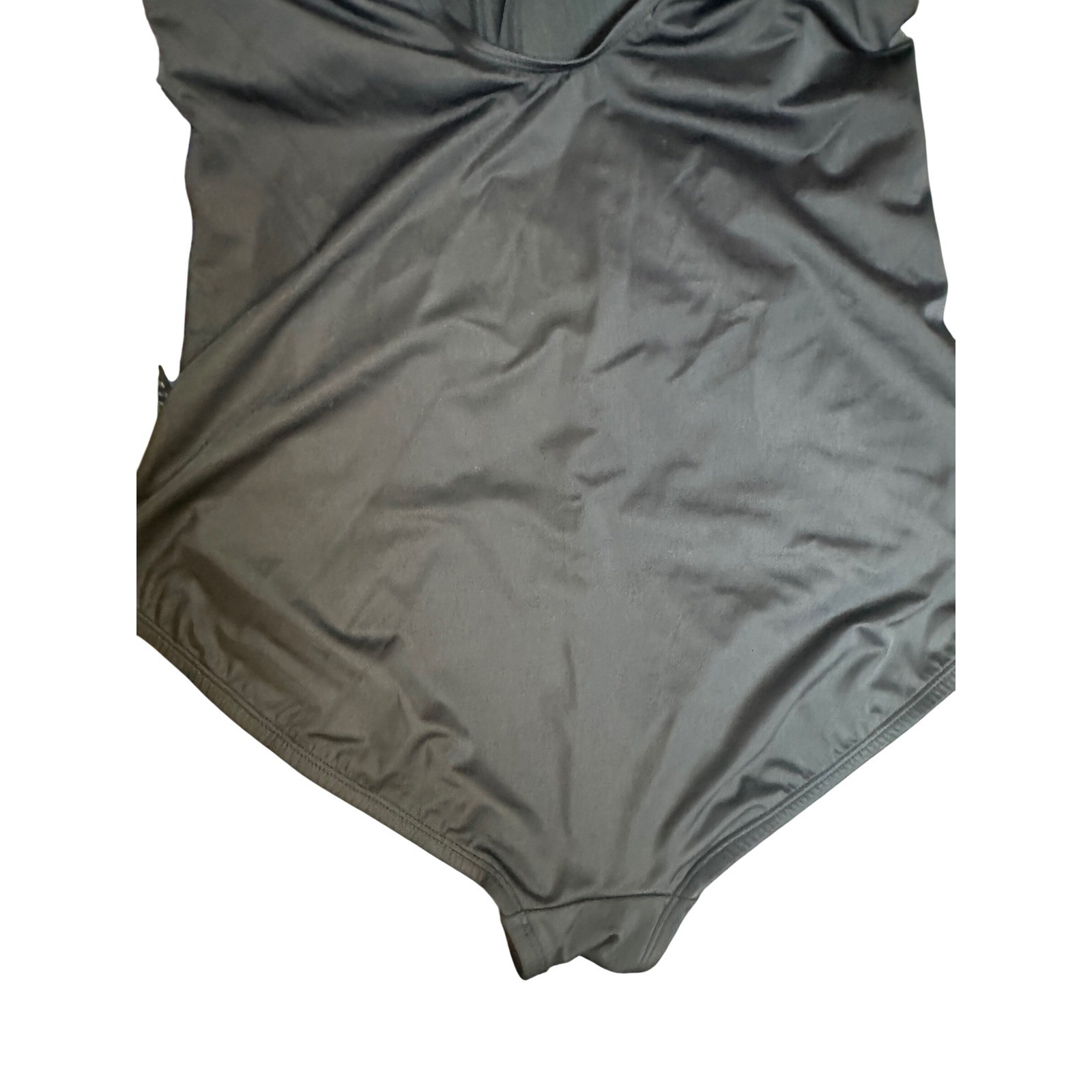 Miracle Brands Embrace Your Curves Swimsuit Geometric One Piece Black XL 16-18