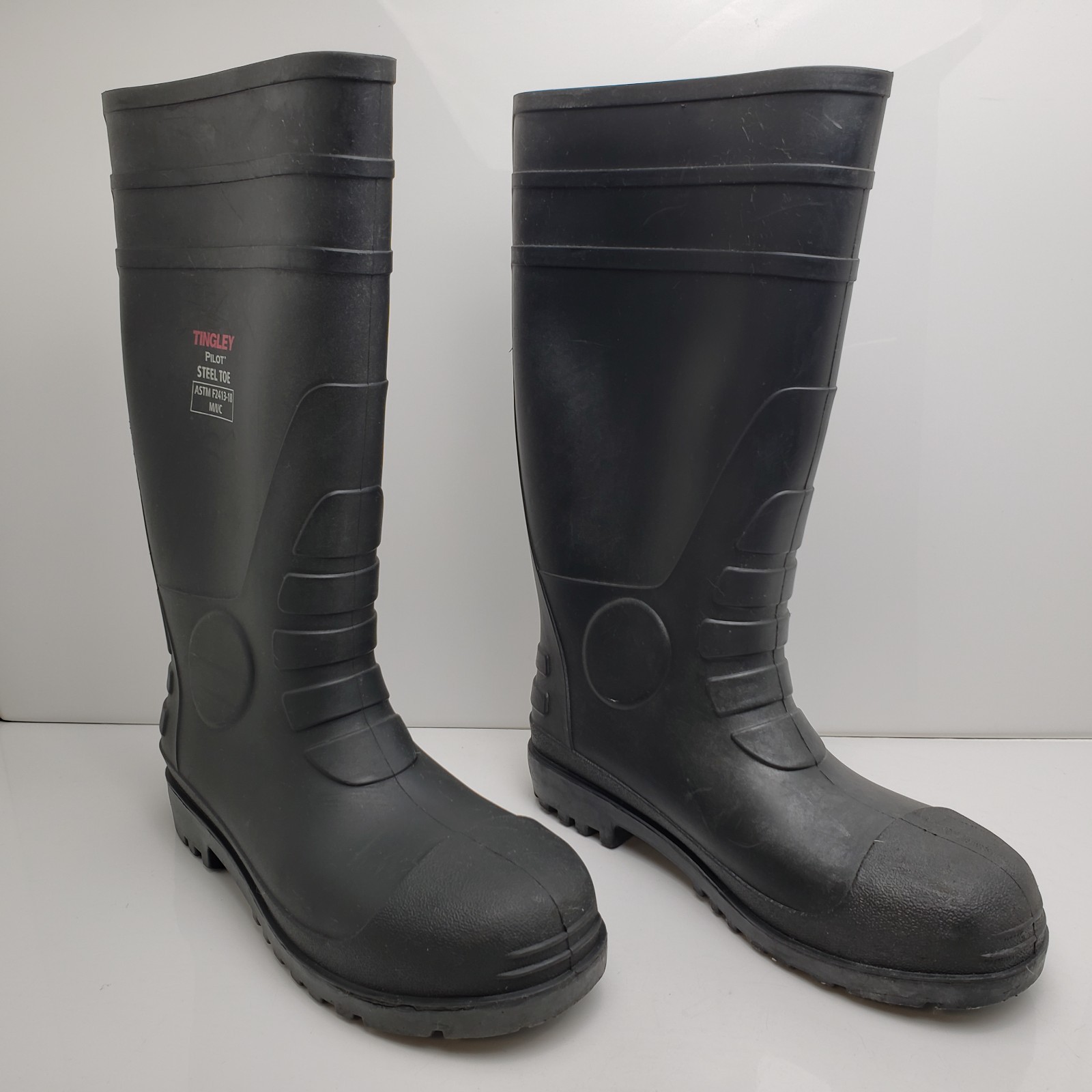 Share Tingley Pilot Men’s Steel Toe Rubber Boots Black 15″ Size 10