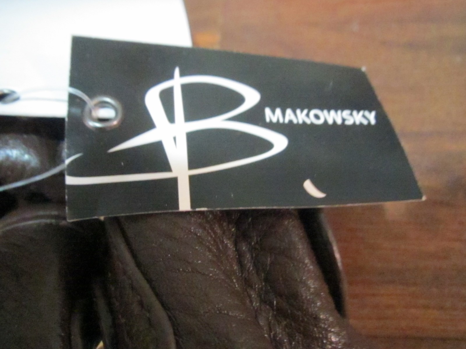 NWT! B. MAKOWSKY DARK BROWN PEBBLE LEATHER DOUBLE HANDLE HOBO TOTE BAG PURSE