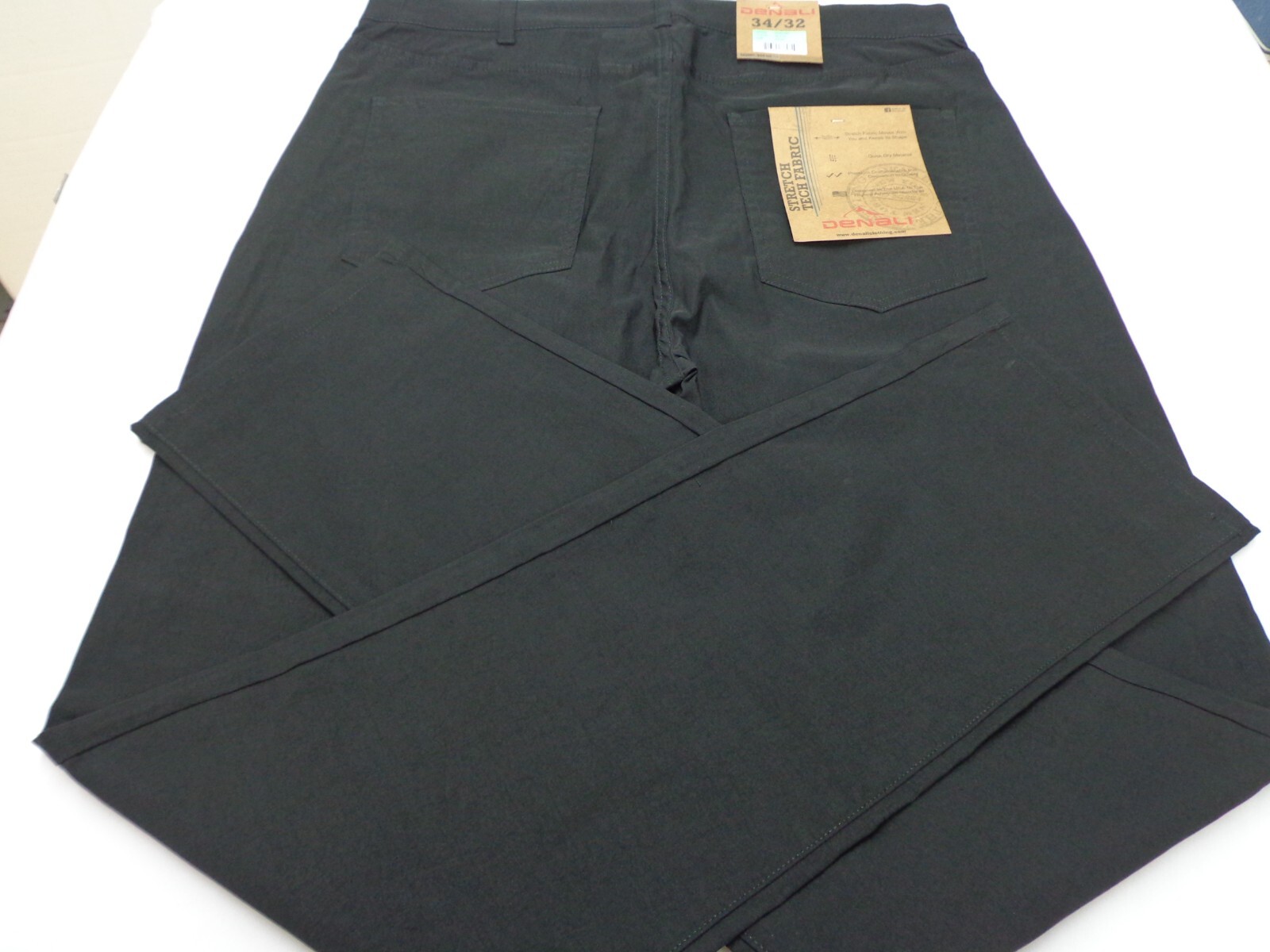 DENALI Black Tech Fabric Stretch Pants NWT 34/32 MSRP $54