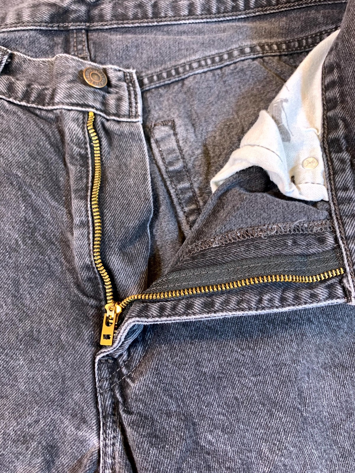 Levi’s 565 97 Loose Fit Straight Leg Jeans Mens 32×30 Gray Denim Logo Mid Rise