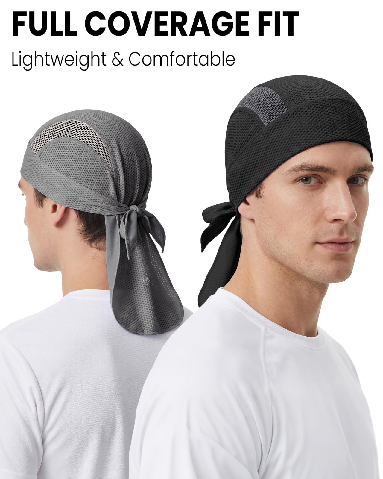 Cooling Skull Cap Bandana – Sweat Wicking Head Wrap for Cycling, Running, Motorc