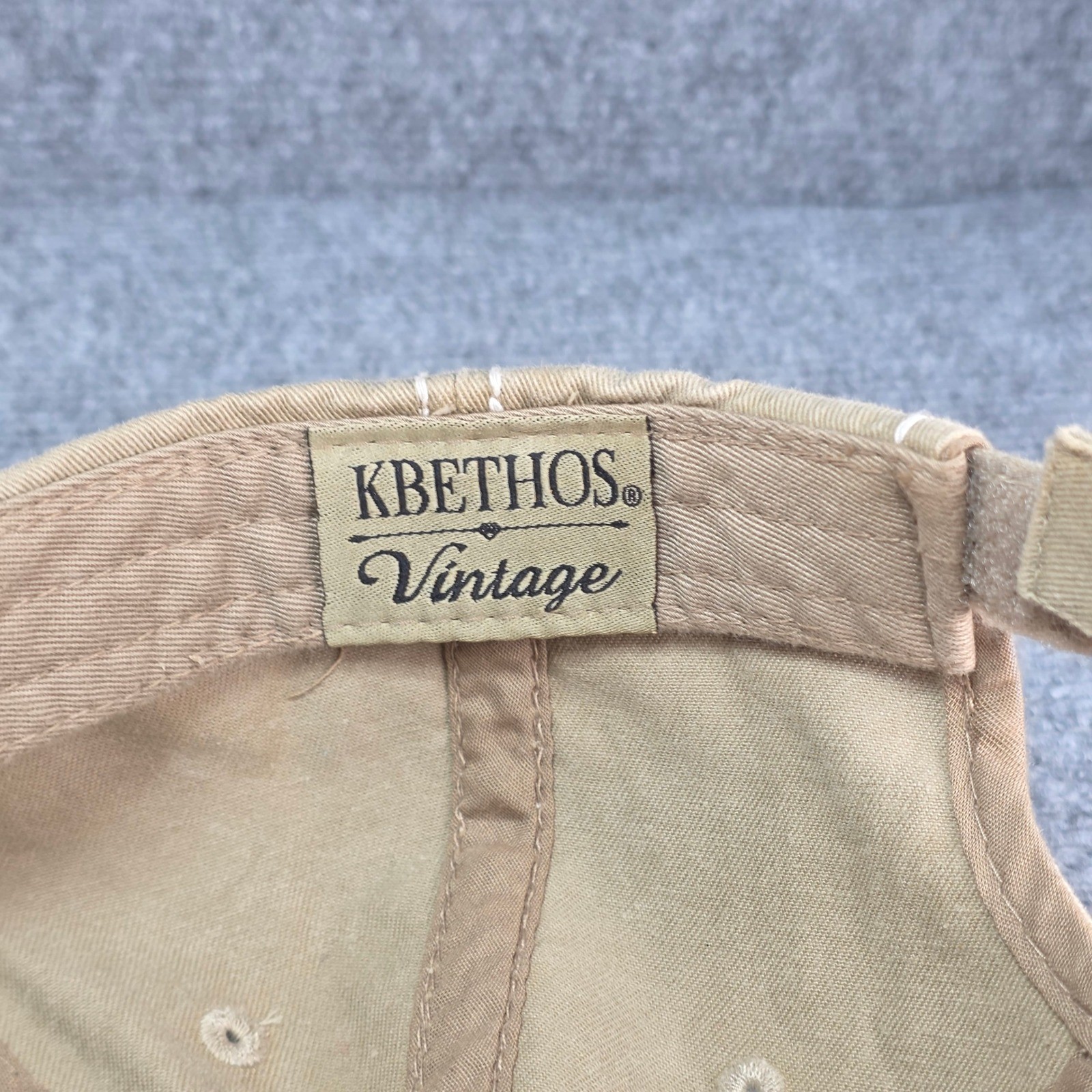 KBETHOS Hat Cap Womens Strap Back Tan Cowgirl Western Factory Distressed Grunge