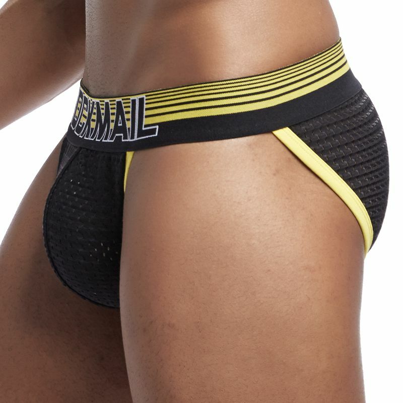 JOCKMAIL Men’s Breathable Mesh Briefs Sexy High Cut Sport Quick Dry Underwear US
