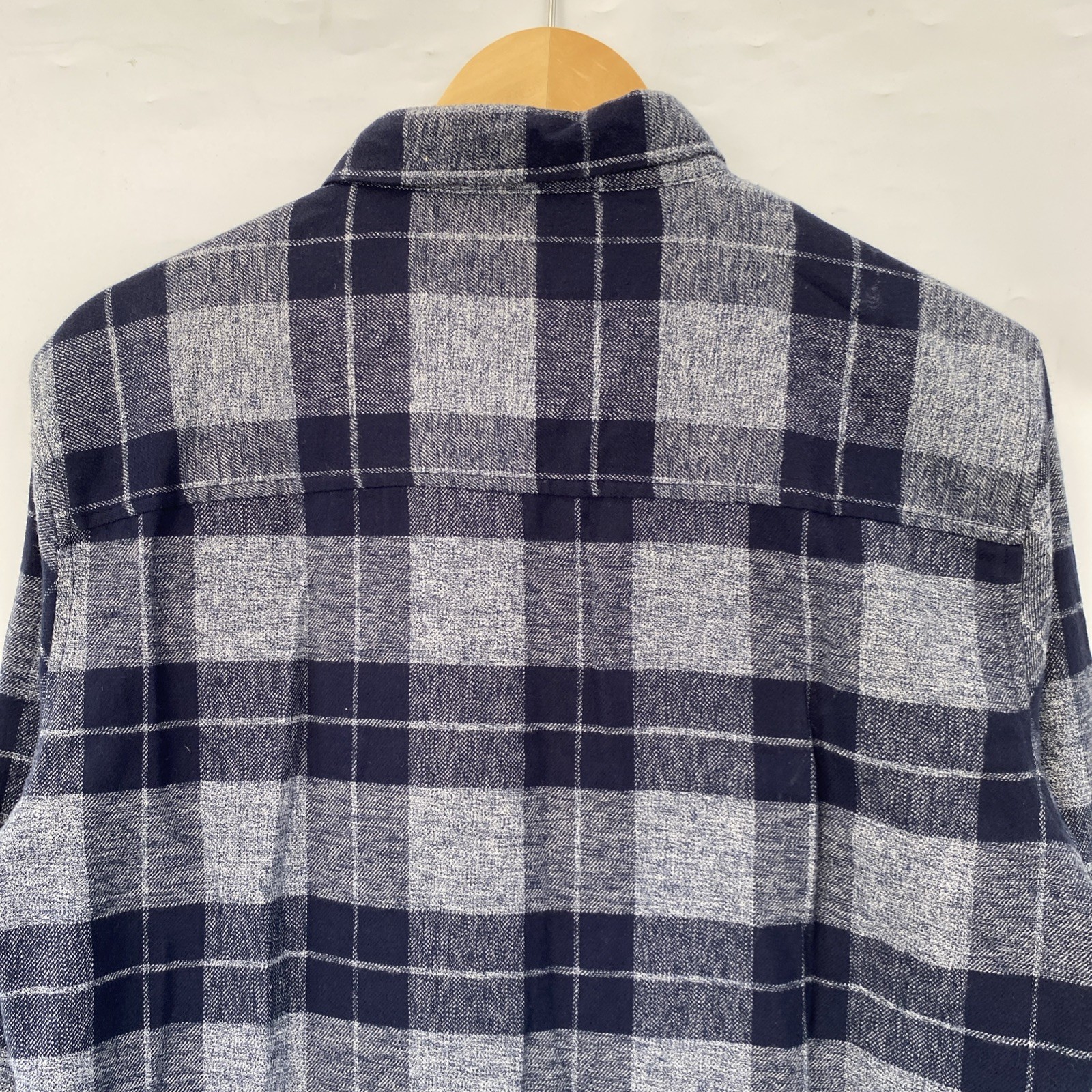 Crosshatch Black Label Shirt Men’s Medium Blue Check Cotton Flannel Shirt