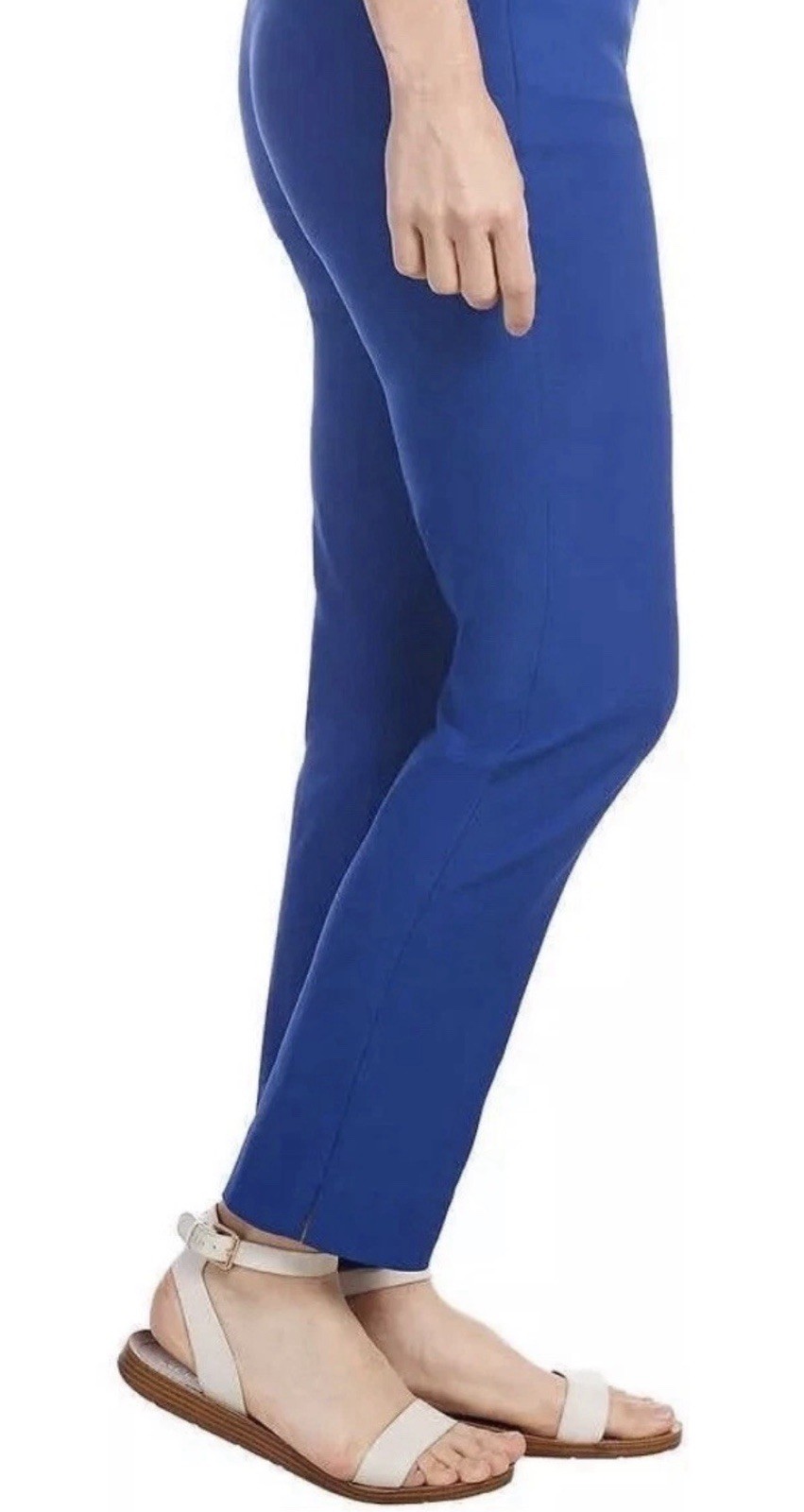 Hilary Radley Women’s Size Medium Mazarine Blue Tummy Control Pull-On Pants.