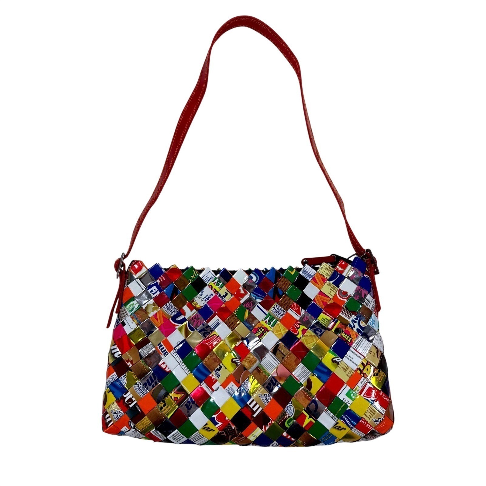 2 Nahui Ollin Recycled Wrapper Bags Set Medium Multi Excellent Woven Pop Y2K