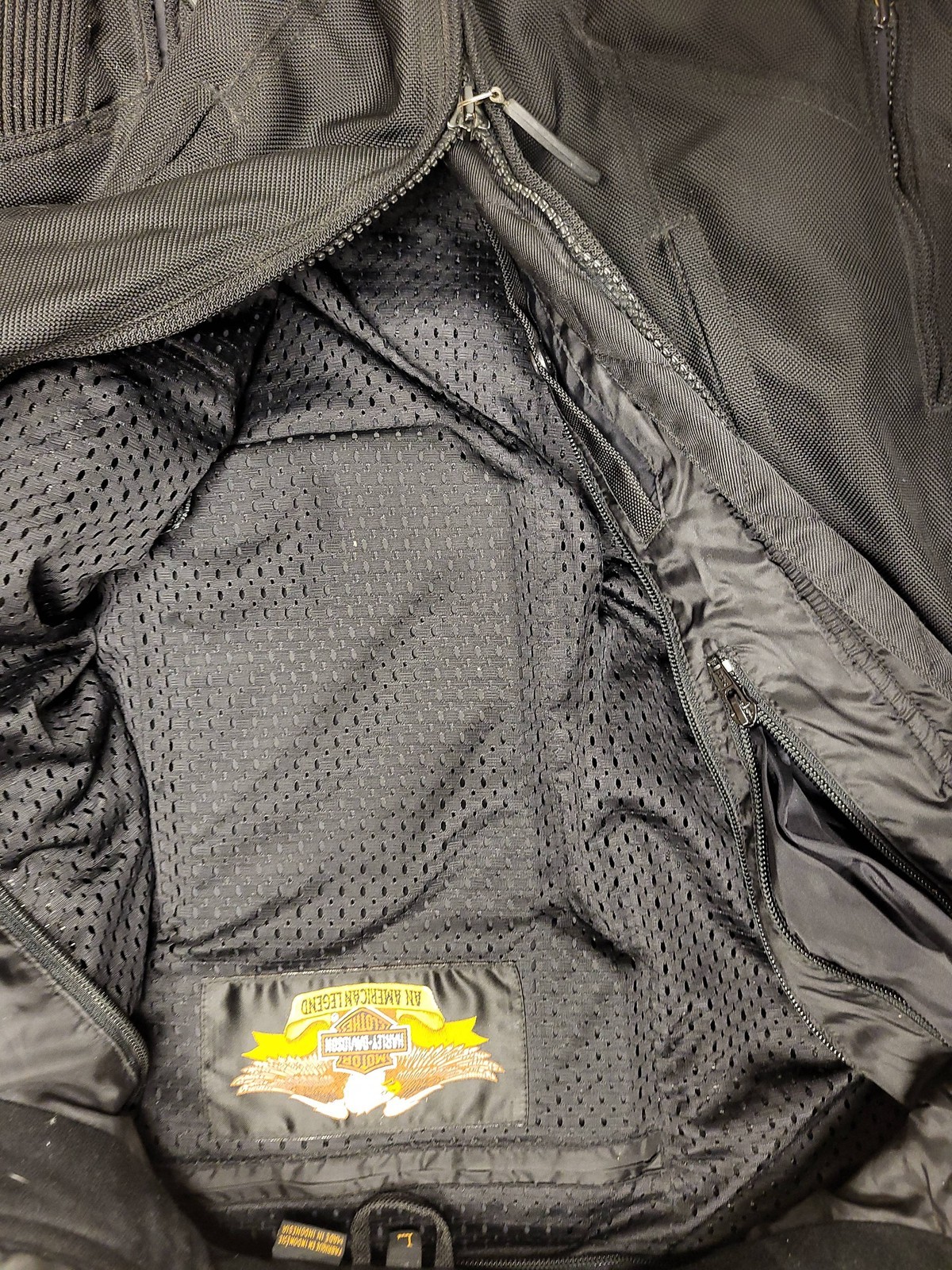 Harley-Davidson FXRG Men’s Textile Mesh Motorcycle Riding Jacket Black Size Larg