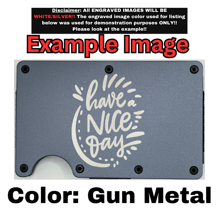 Metal Wallet Minimalist Laser Engraved with Bill and Ted