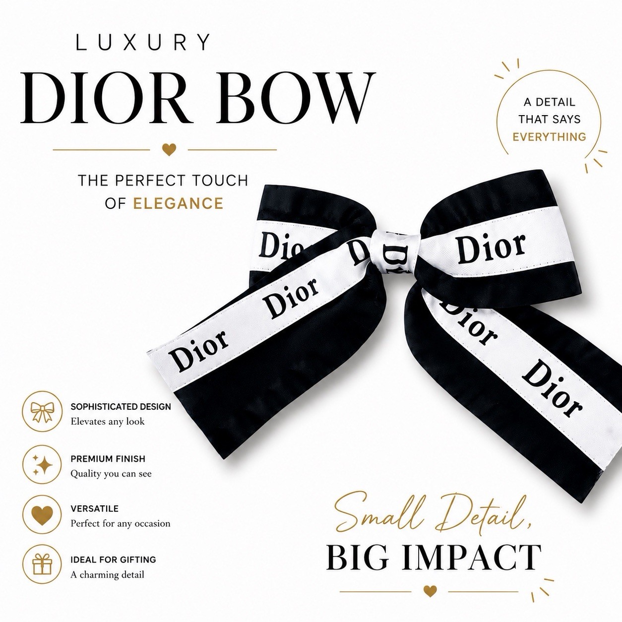 LUXURY DIOR BOW