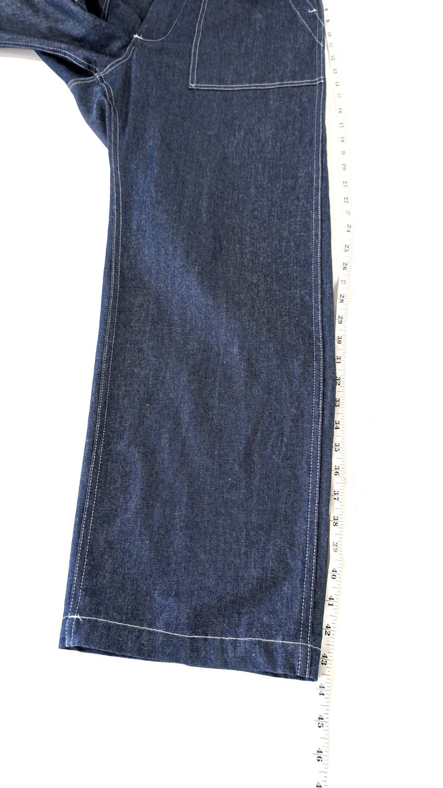 Engineered Garments Workaday Fatigue Pant XS Indigo 8oz Denim Tapered Cinch Blue