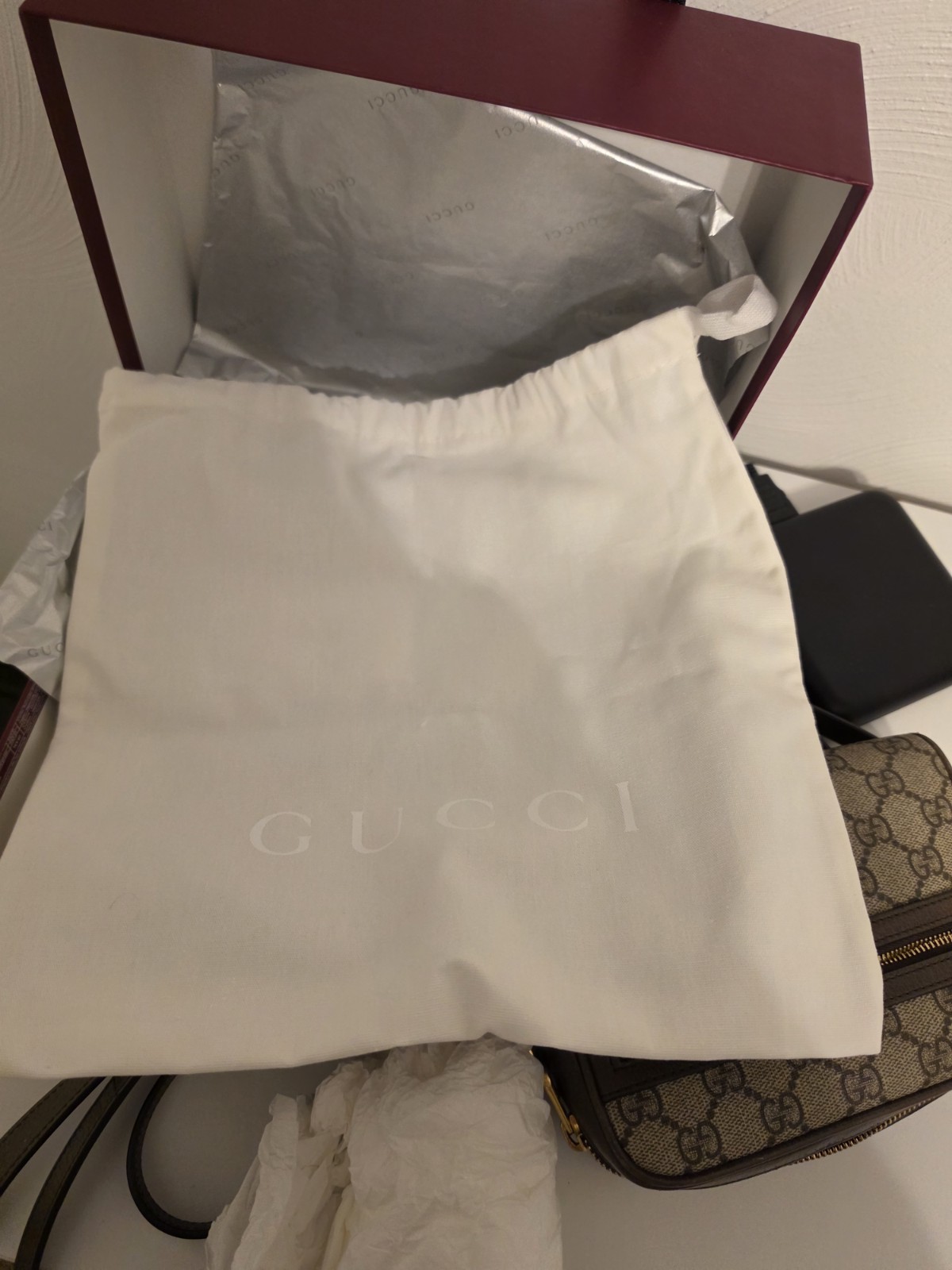 Gucci Ophidia Small Shoulder Bag GG Canvas, Brown