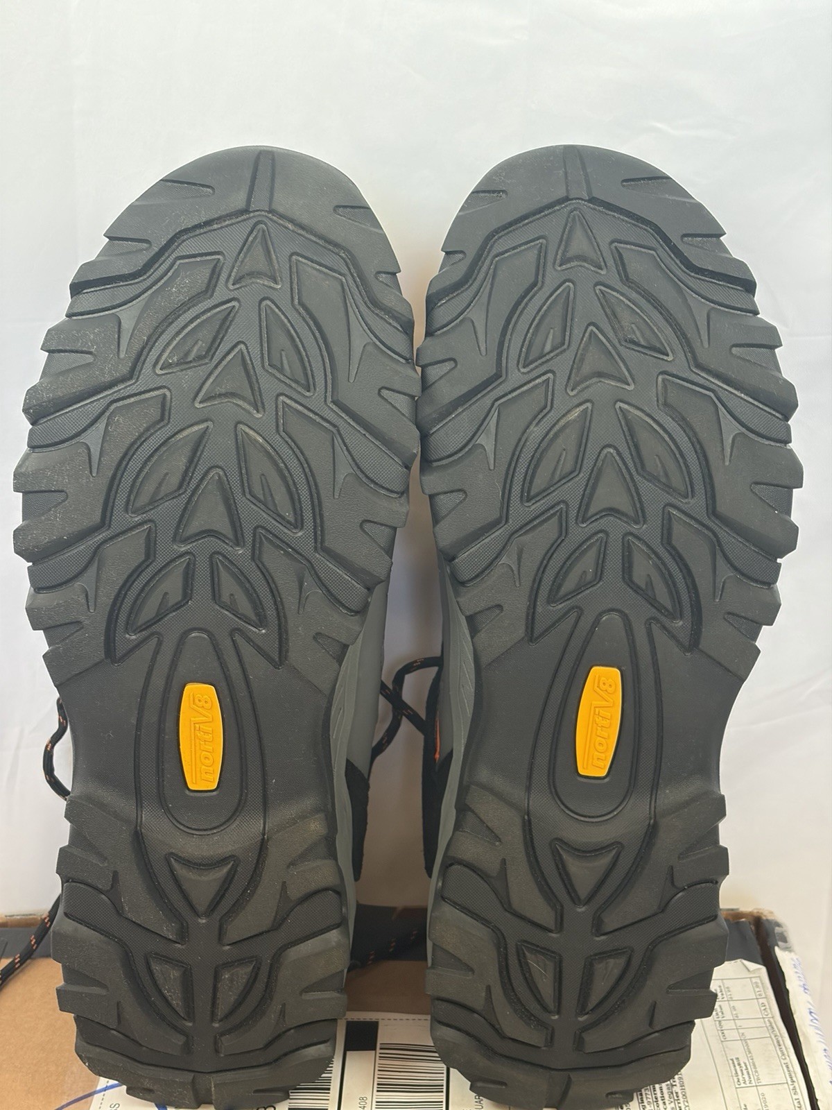 NORTIV 8 Men’s Hiking Trail Shoes Gray Orange Size 15 Wide Outdoor Sneakers