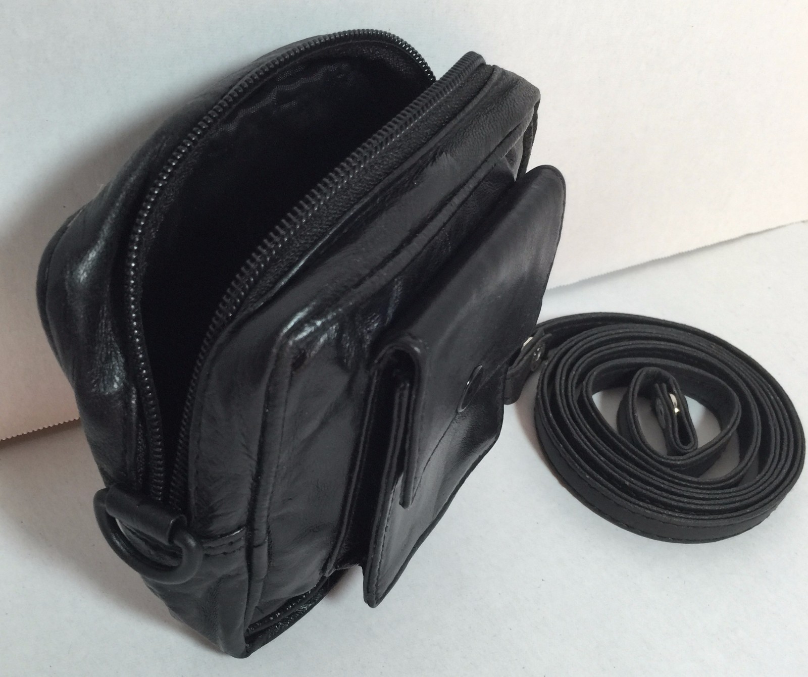 New Men/Women genuine Leather Messenger/Shoulder Bag Cross body belt Pack Small