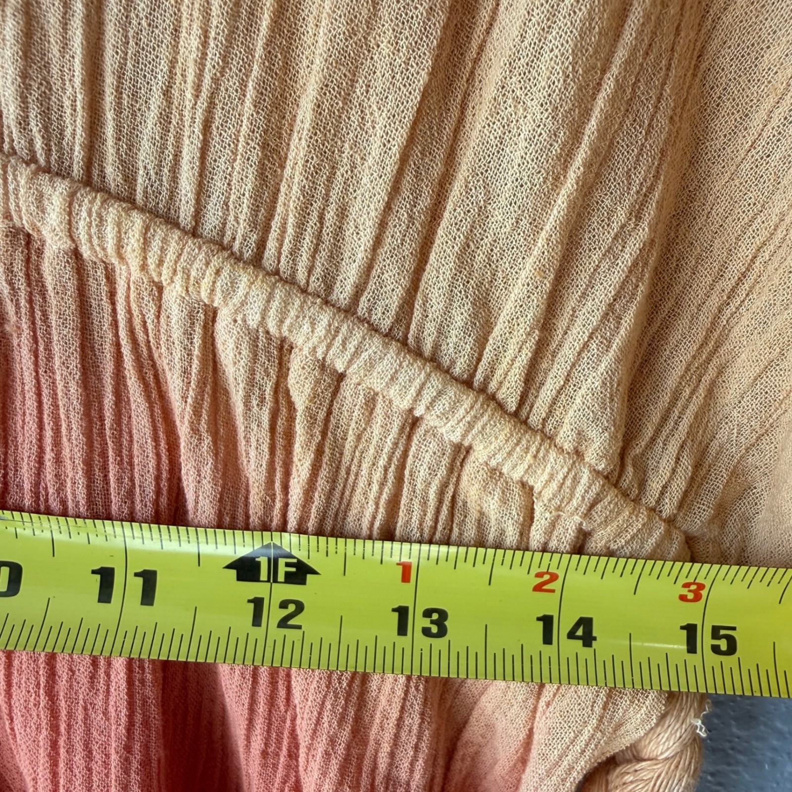 Z&L Europe Dip Dye Ombre Maxi Dress Boho Beach Resort Sunset Kaftan M