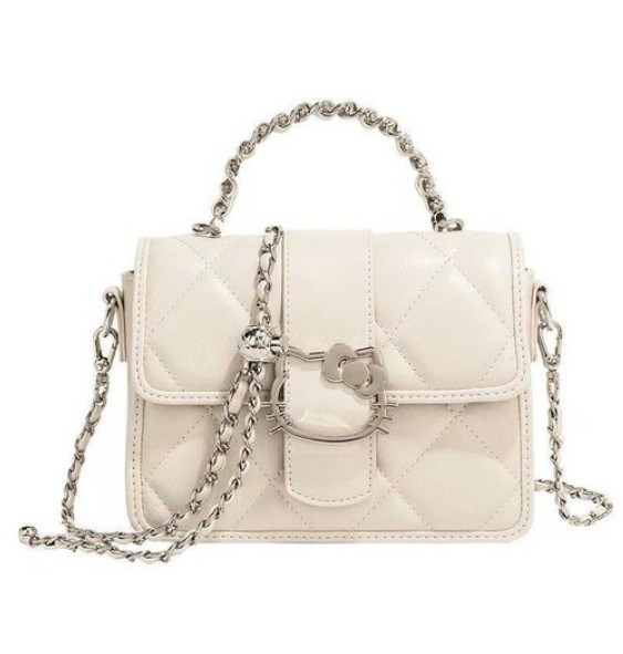 Sorpci Hello Kitty Large Crossbody Bag Quilted Shoulder Chain Tote Purse New
