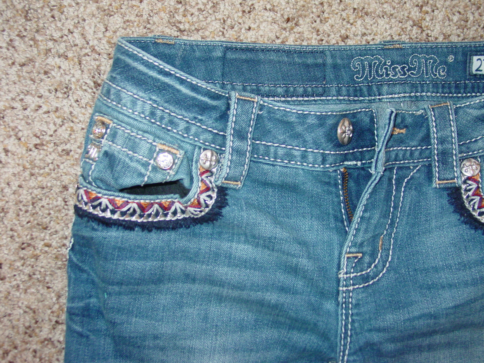 Womens Miss Me JP7697B4D Signature Boot Jeans! Size 27×29