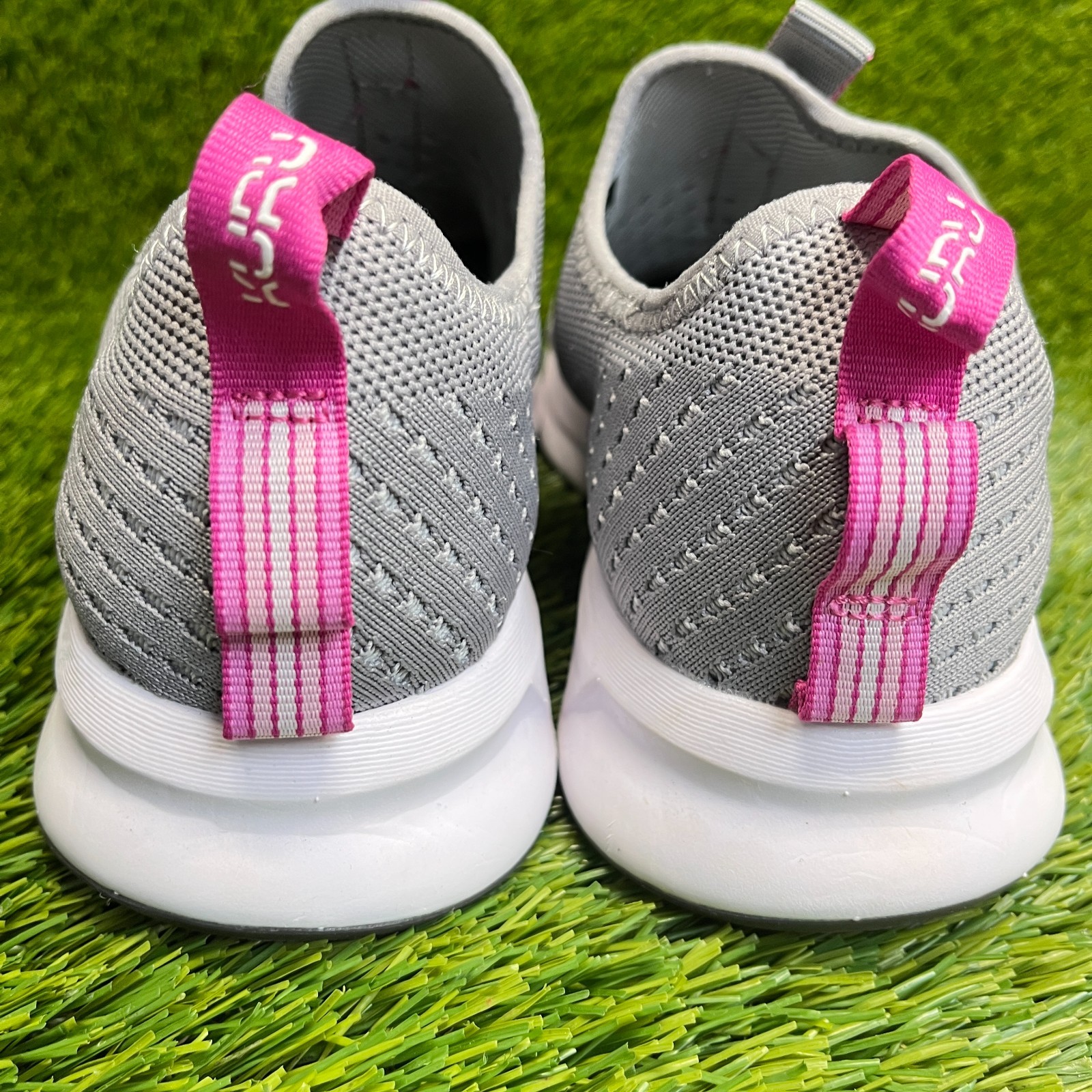 Kuru Atom Womens Size 8 Gray Purple Athletic Walking Slip On Shoes Sneakers