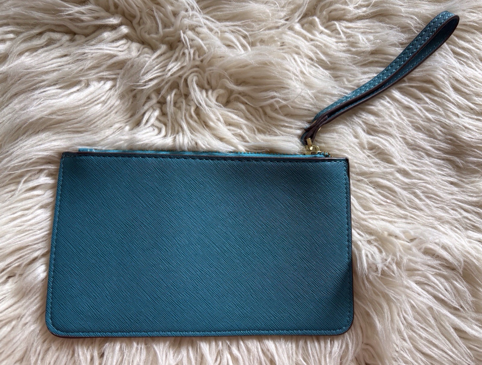 KATE SPADE NEW YORK Wristlet Wallet Clutch Teal Leather Fresh Air New w/out Tags