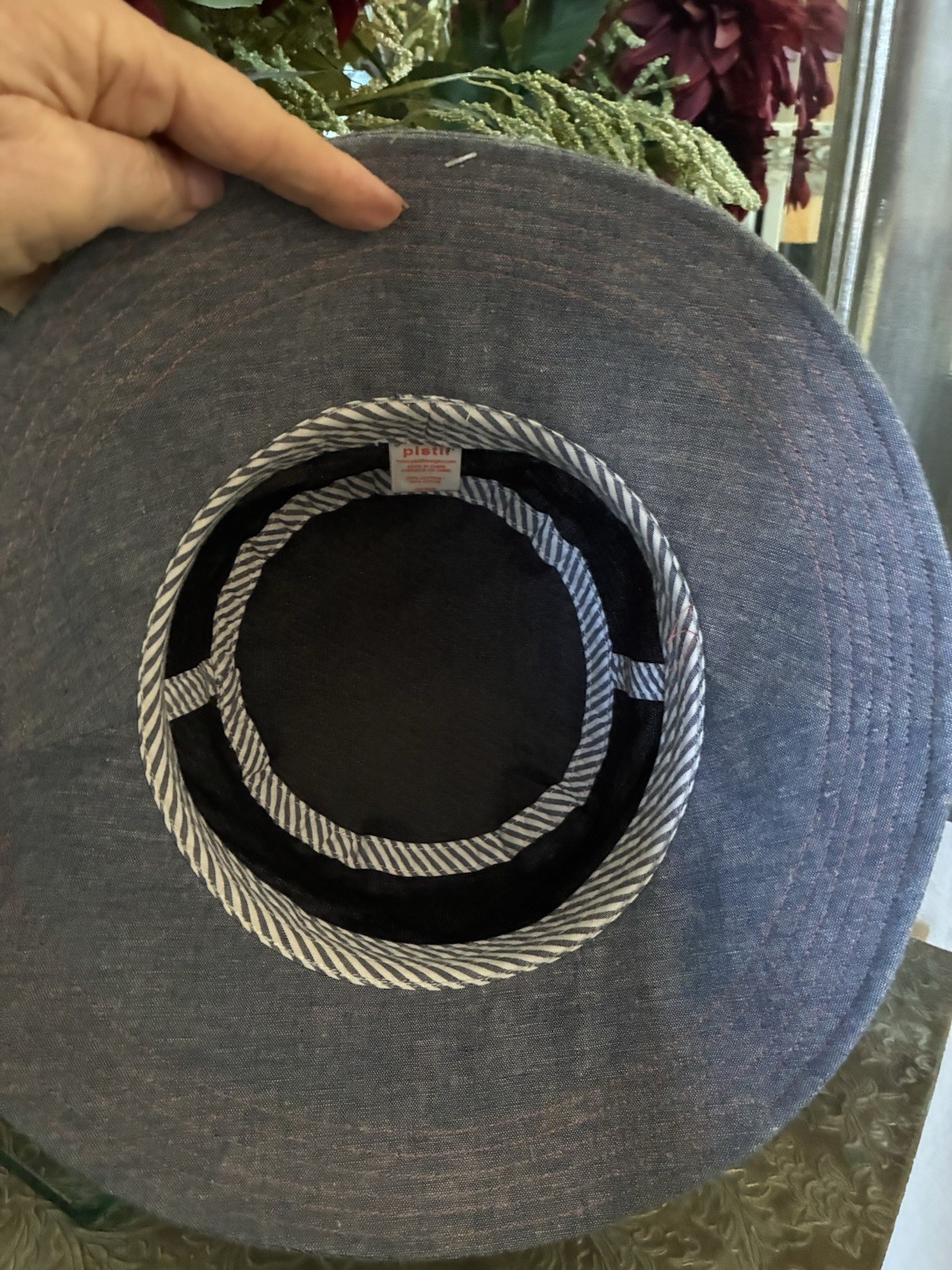 Pistil Designs Hilary Sun Hat One Size Women’s Blue Denim Fabric Summer Hat NEW