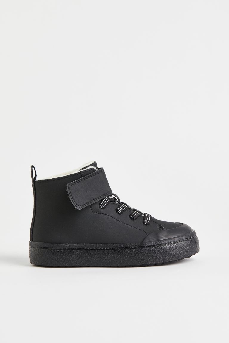 NWT H&M Faux Fur Faux Leather Toddler Boy Winter Boots Sneakers 2.5