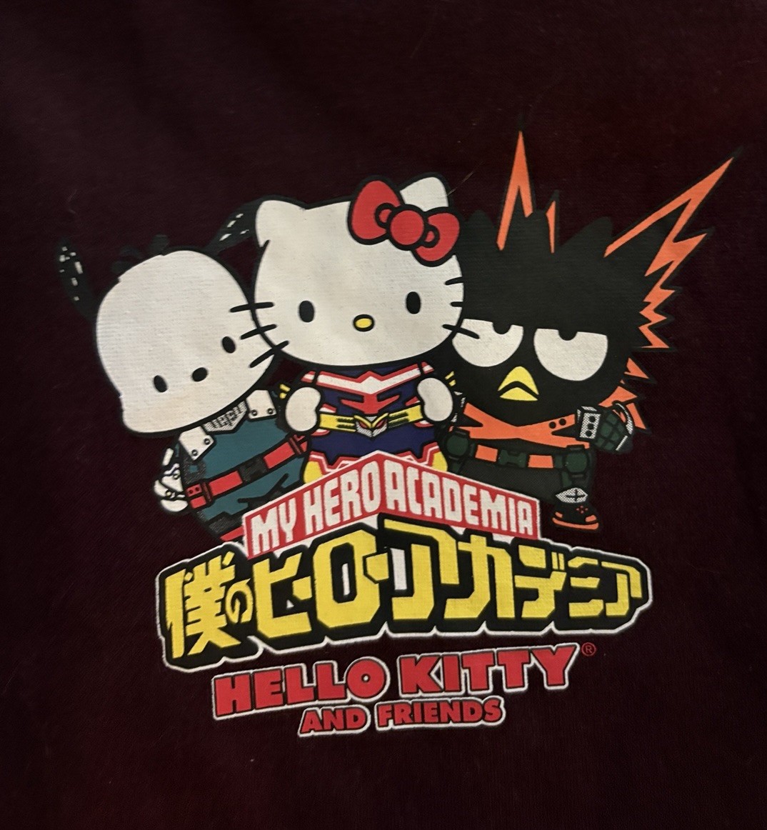 Men’s SZ M 32/34 My Hero Academia Hello Kitty & Friends Jogger Sweatpants~