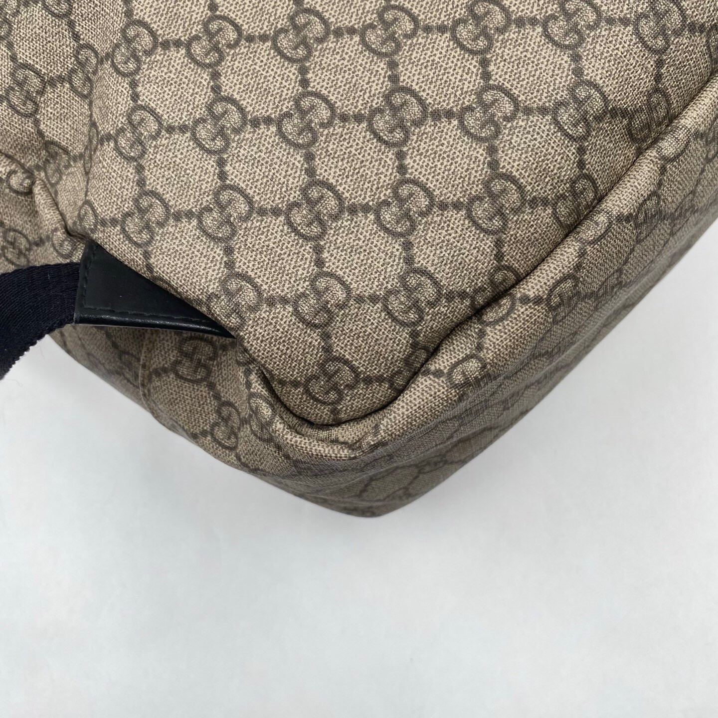 Gucci Sherry Ophidia GG Supreme Monogram Backpack Beige Canvas Web Black 051809