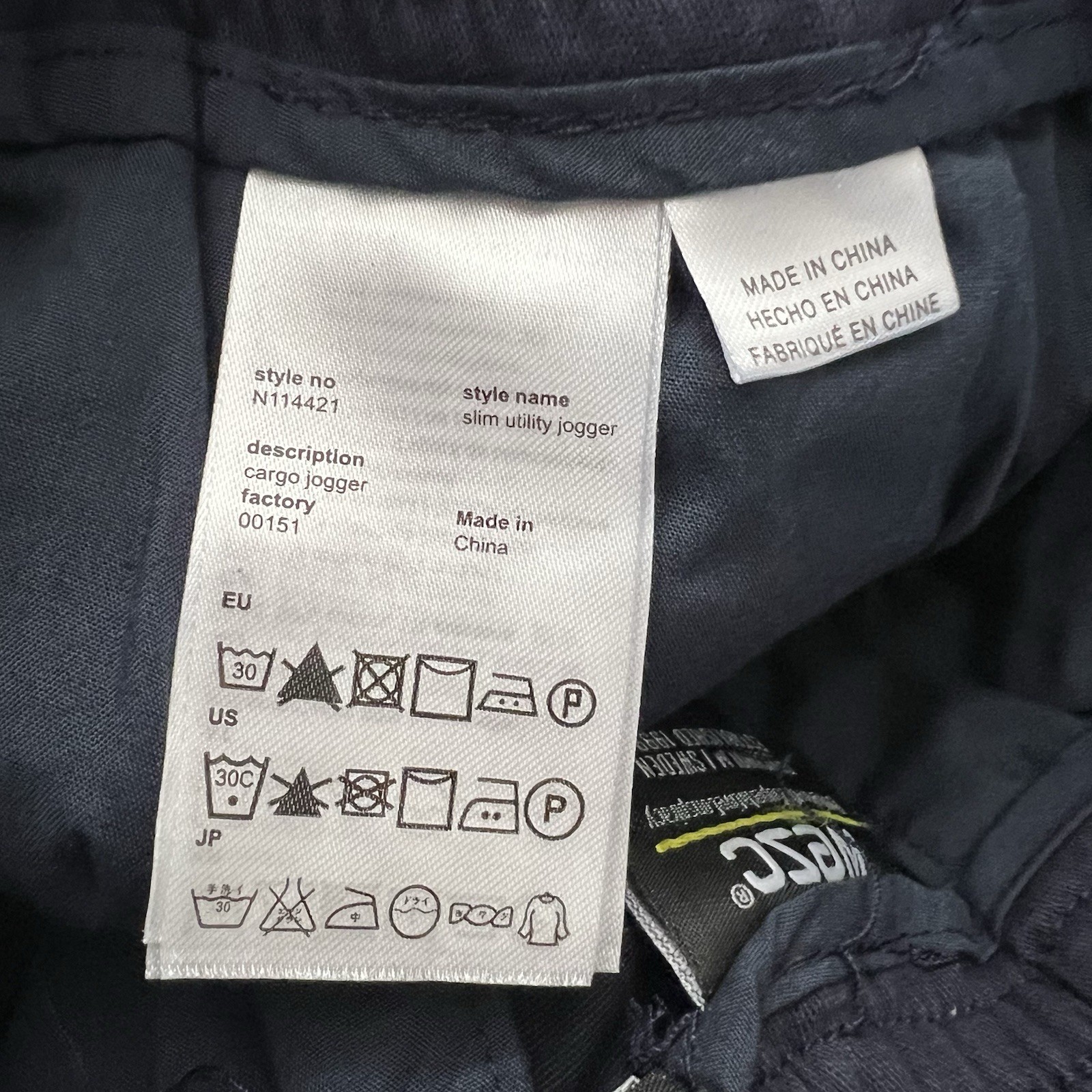 WeSC Mens Slim Utility Jogger Chino Pants Navy Blue Size M