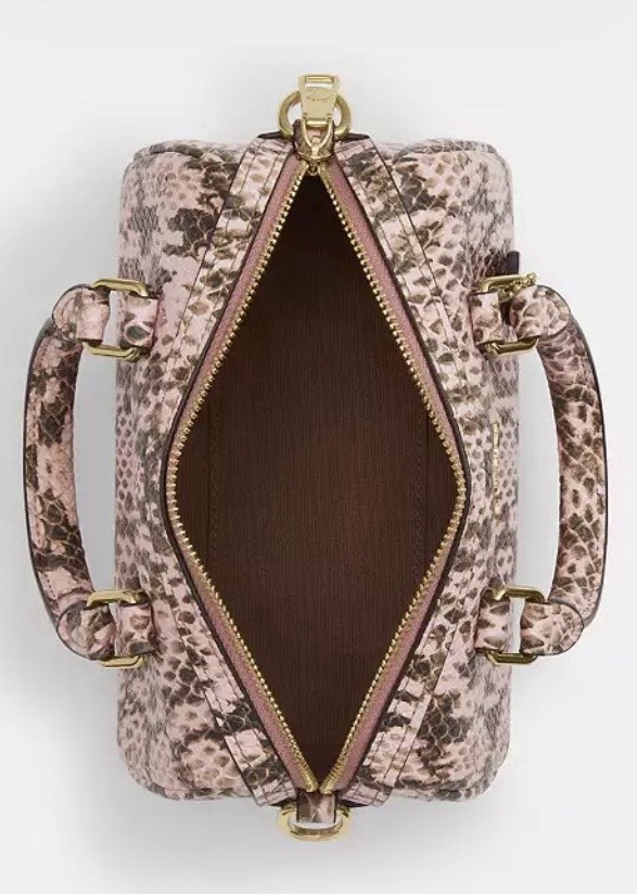 Coach Mini Rowan Crossbody Bag in Snake-Embossed Leather with Card Case – NWT