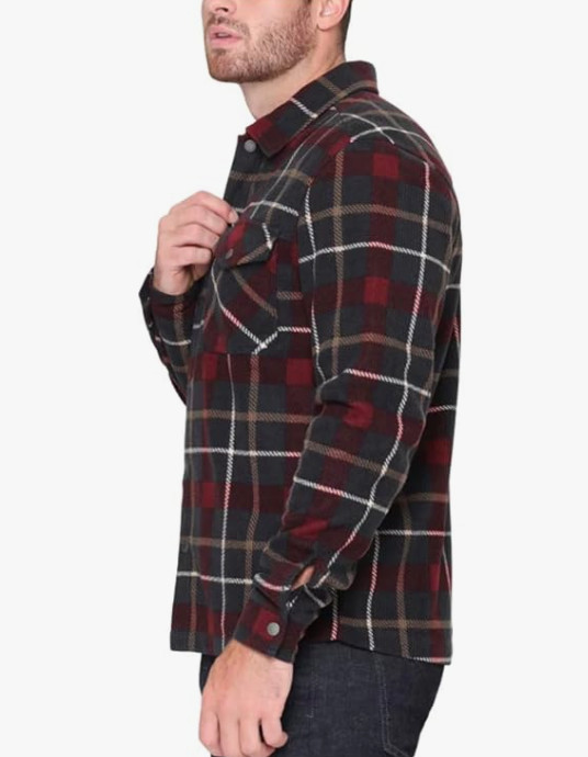 The B.C. Clothing Co. Heritage Men’s Textured Flannel Shirt-Size Medium-NWT