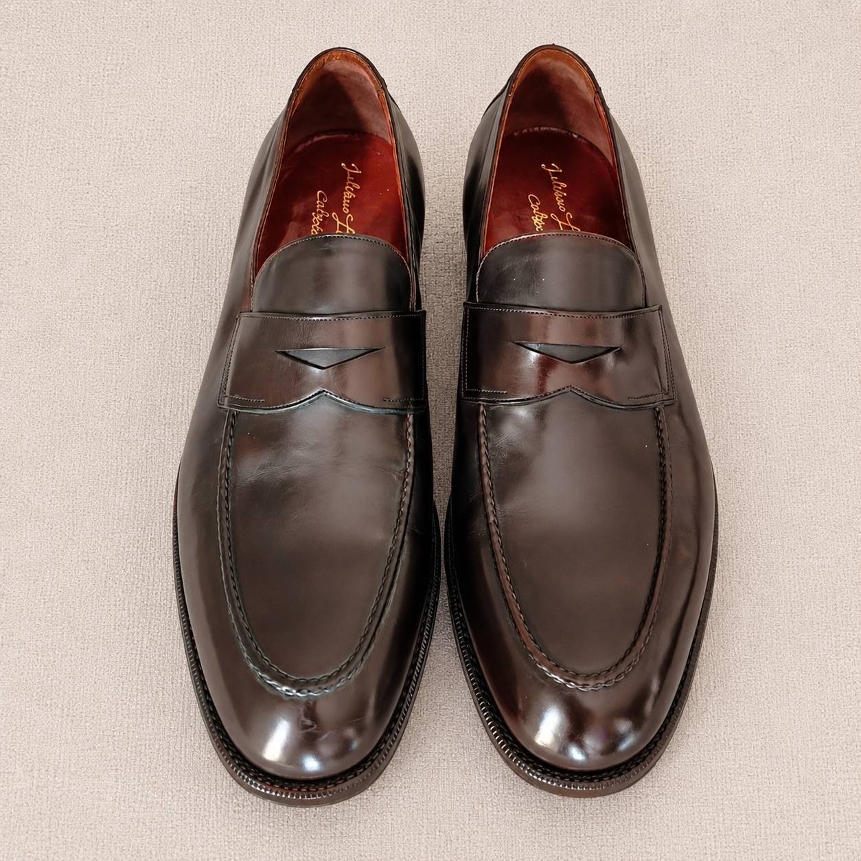 Silvano Lattanzi Penny Loafer UK 9.5 Antique Moro Head Calf – Goodyear –
