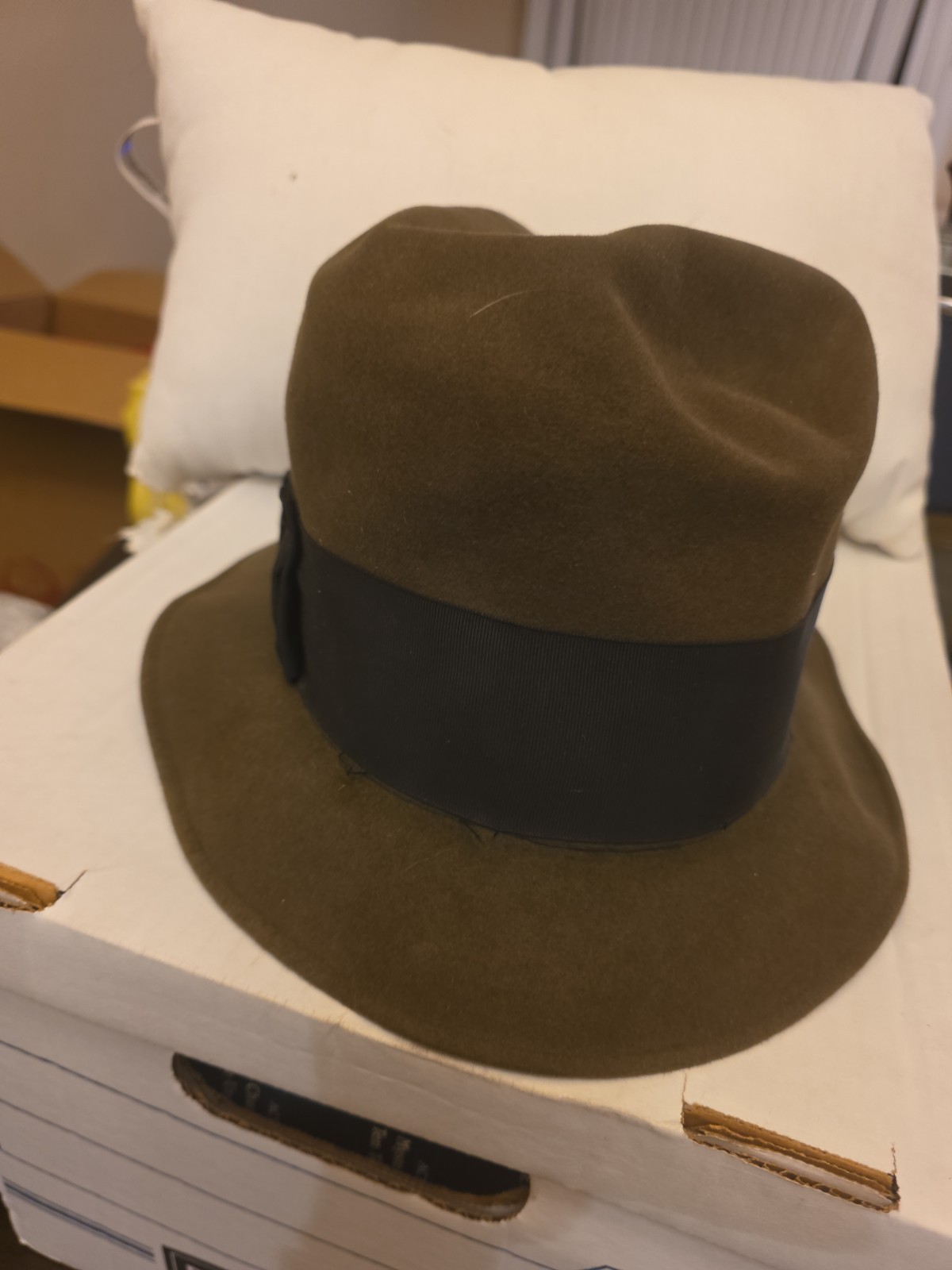Vintage Lytton’s Threadneedle Street Wool Felt Fedora Hat – Custom Monogram GWS