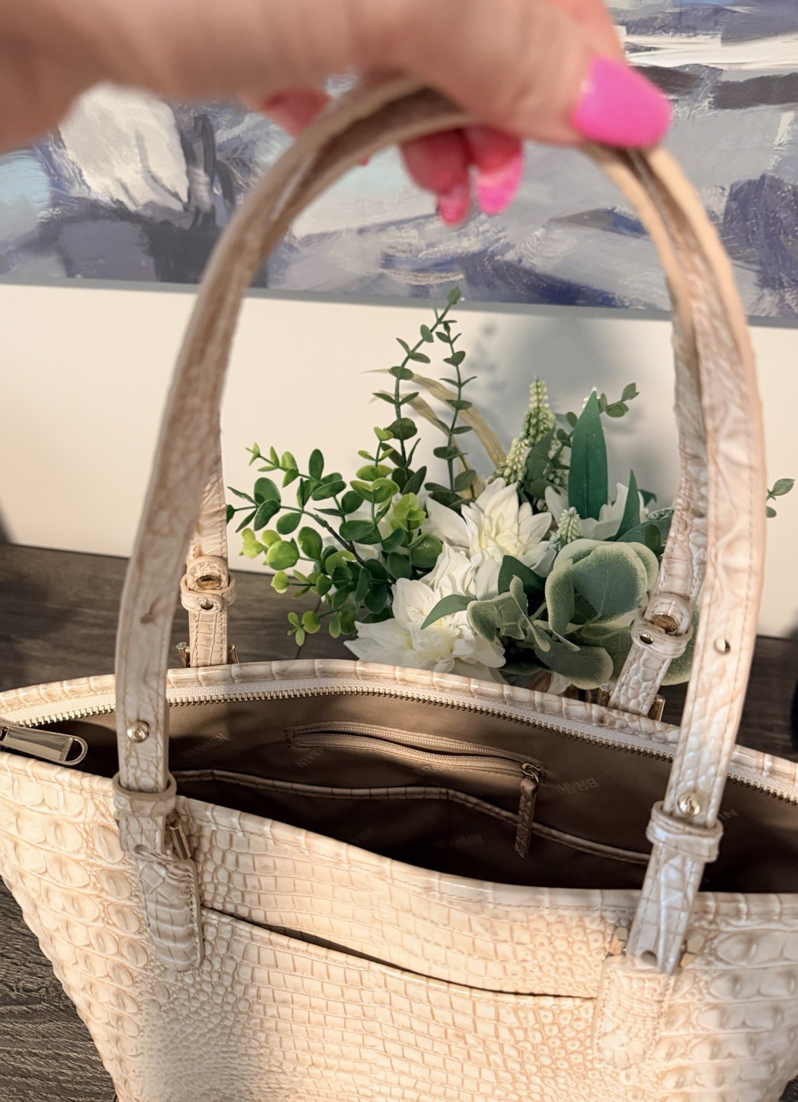 Brahmin Medium Asher Ivory Helm Melbourne