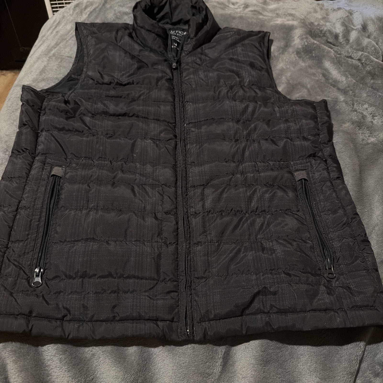 NAUTICA Vest Men’s M Puffer Jacket/ VEST black Gray VTG