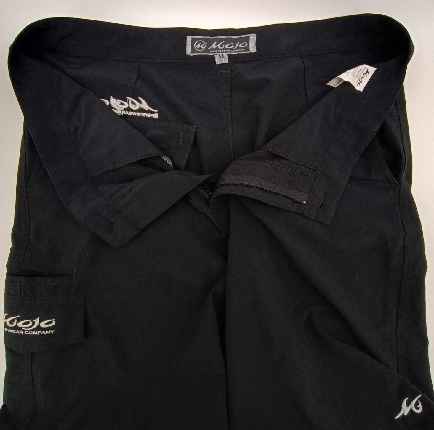 Mojo Sportswear Mens Stretch Fit Performance Shorts Size Medium Black