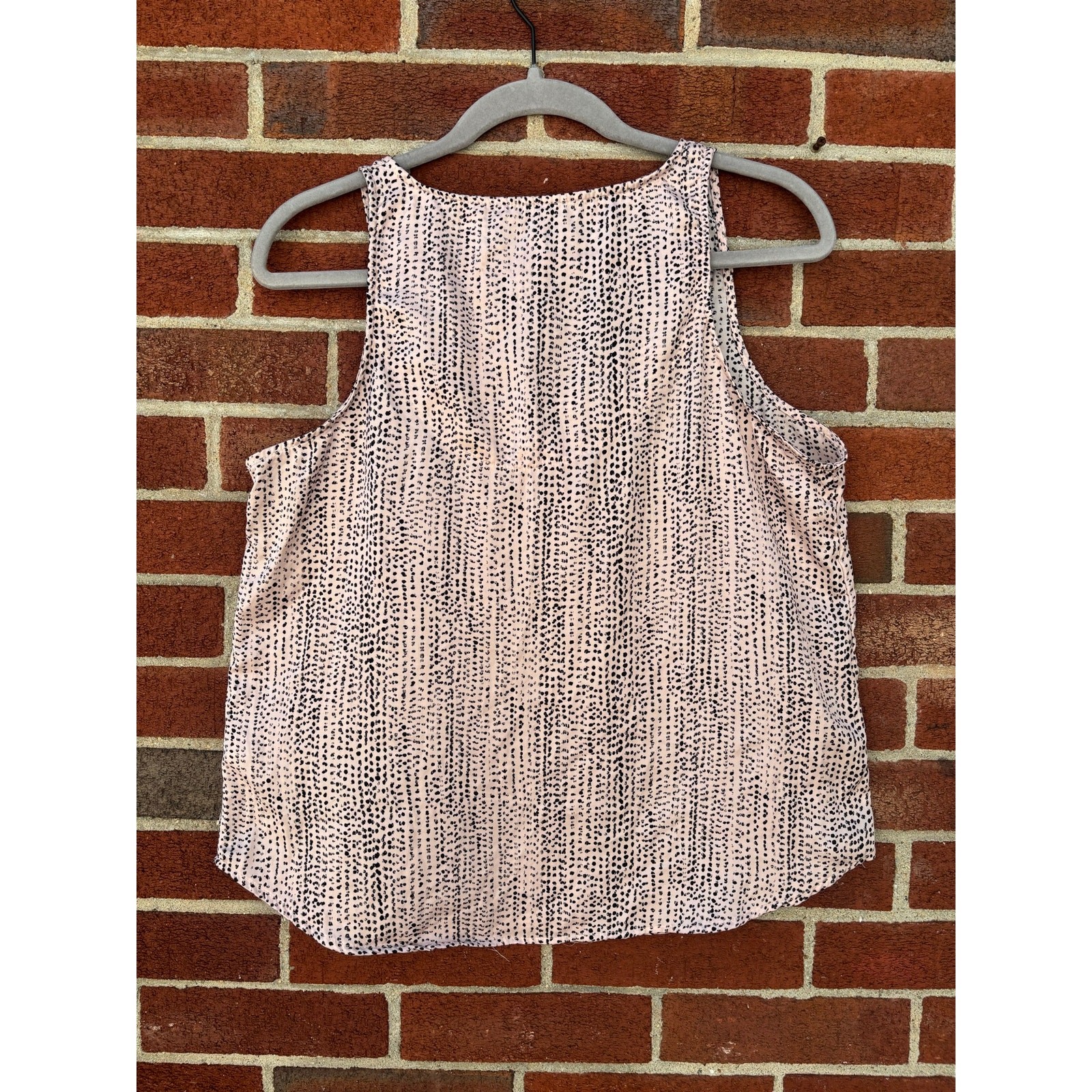 Anne Klein Pink Black Animal Print Sleeveless Blouse Tank Top Women’s Medium