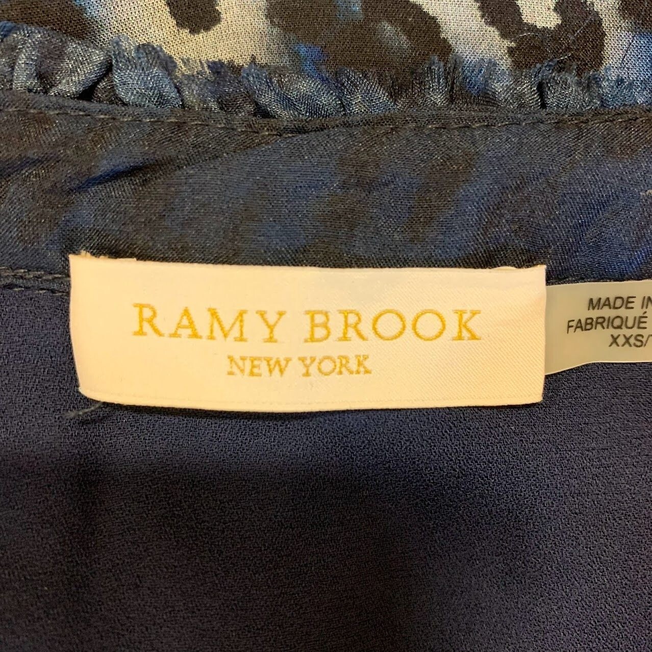 Ramy Brook Women’s Leopard 100% Silk Printed Bea Long Sleeve Top Size XXS