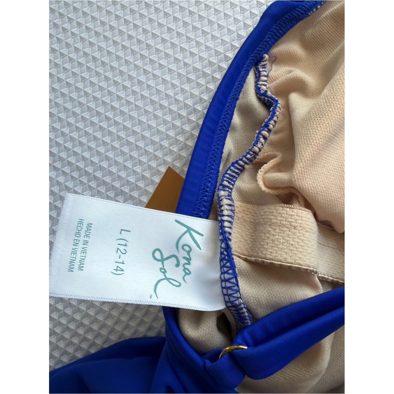 Kona Sol Classic High-Neck One-Piece Swimsuit in Cobalt Blue