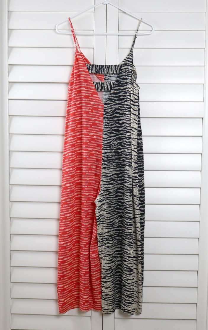 ANTHROPOLOGIE $228 Corey Lynn Calter Two Tone Colorblock Tribal Jumpsuit Size XS