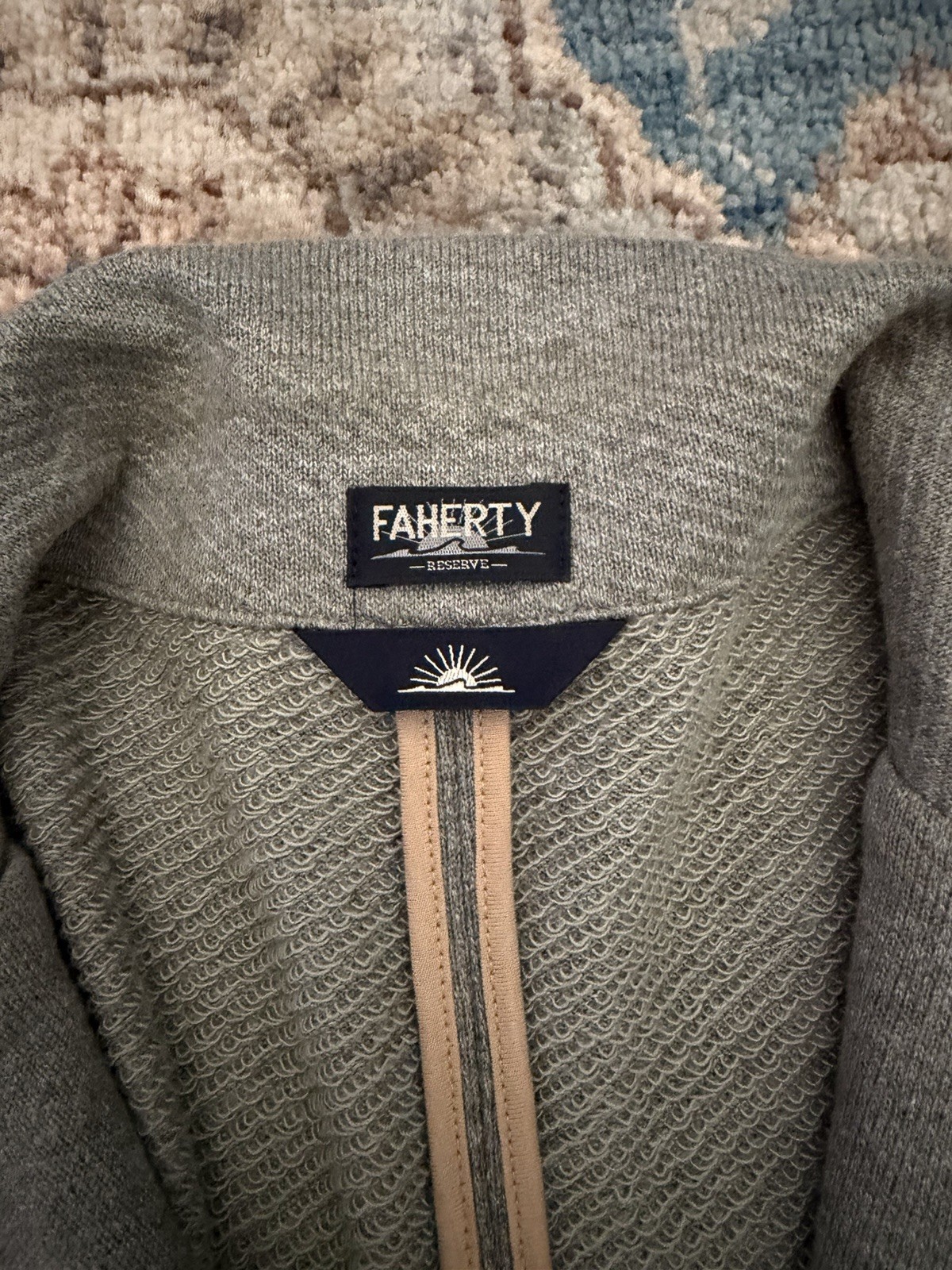 Faherty Men’s Inlet Knit Blazer Olive Brush Melange, Size Large