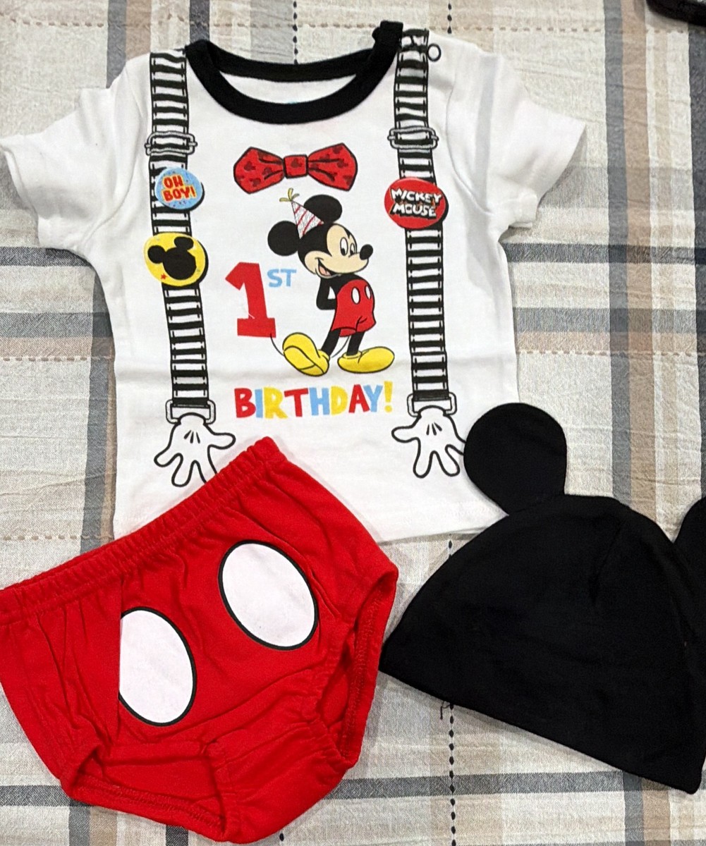 NEW Mickey Mouse 1st Birthday Outfit Set 9 months NEW